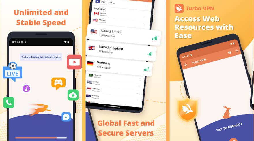 Turbo VPN Mod APK v4.1.0 (Premium Unlocked) Free Download